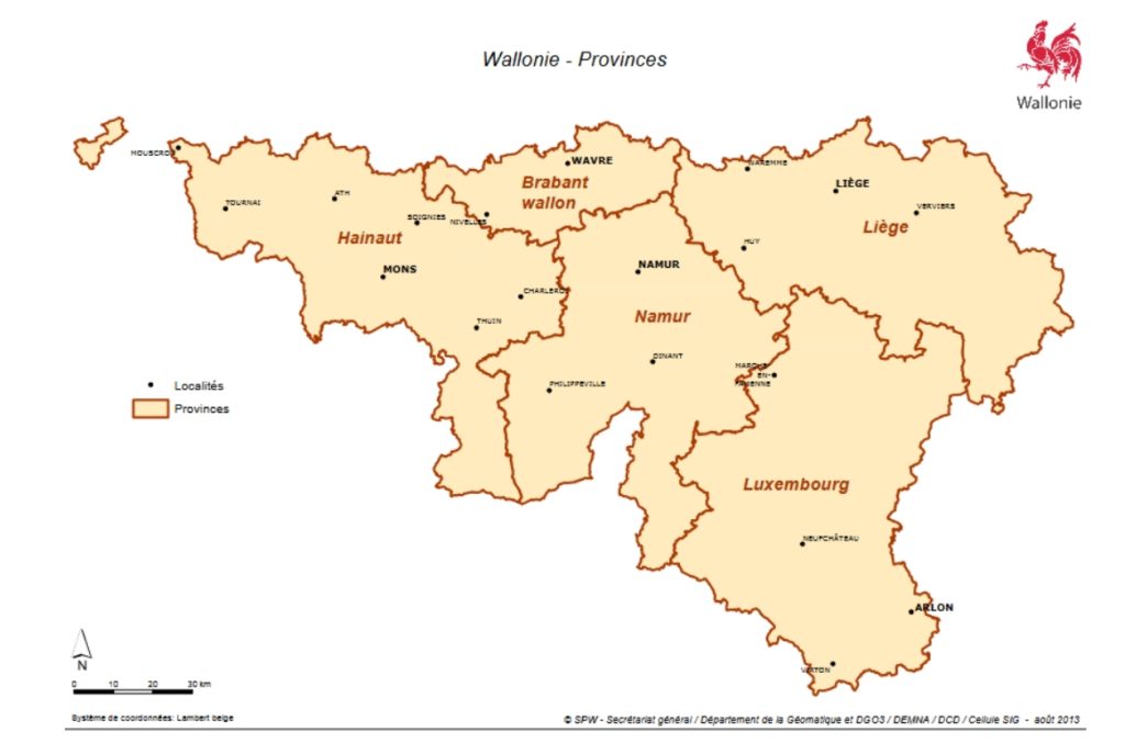 Карта Wallonie 